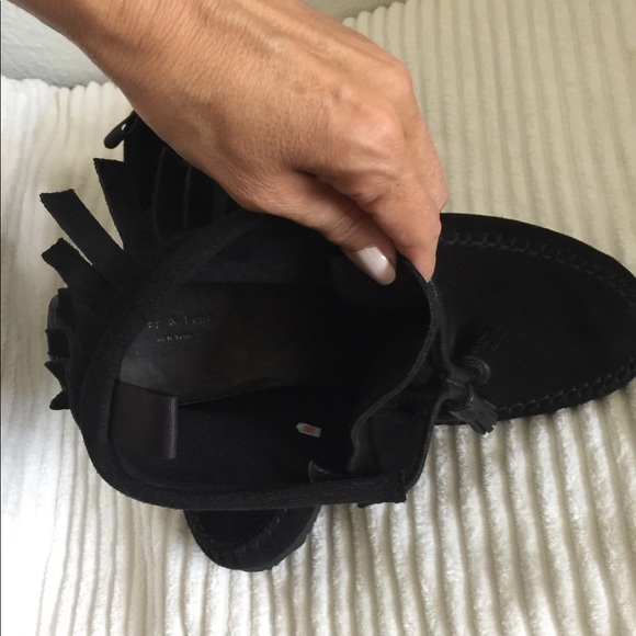 Rag & Bone Ghita Fringe trim tassel booties - Picture 6 of 16